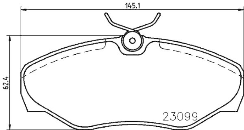 HELLA Bremsbelagsatz, Scheibenbremse 8DB 355 011-091