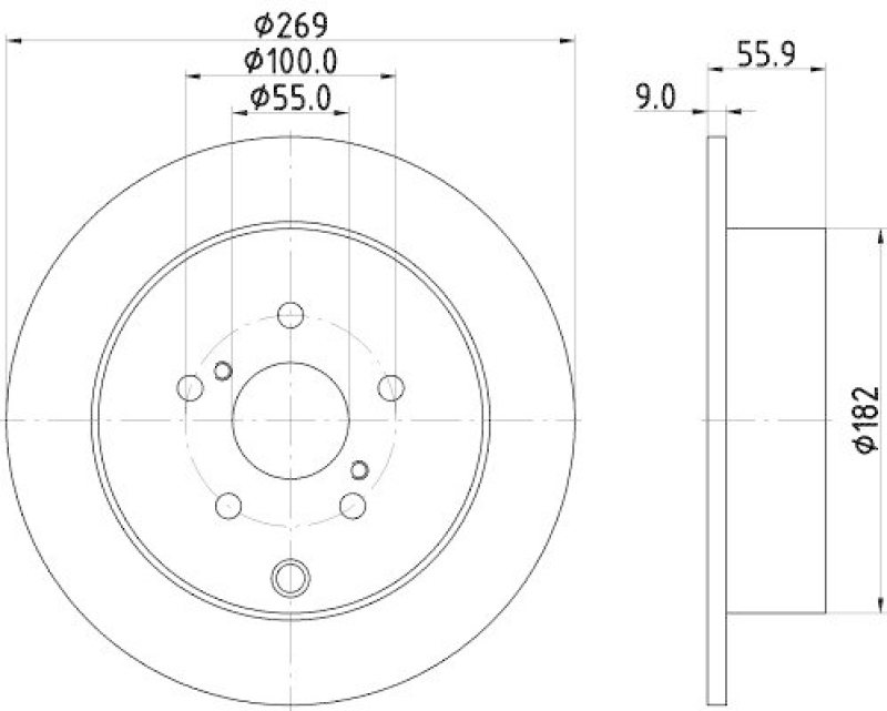 2x HELLA Bremsscheibe PRO 8DD 355 114-891