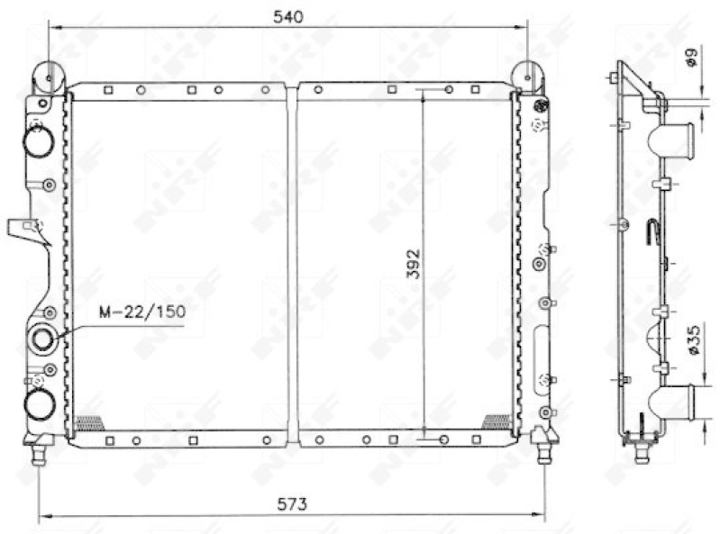 NRF Radiator, engine cooling