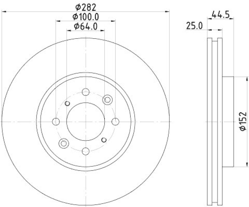 2x HELLA Bremsscheibe PRO 8DD 355 114-921