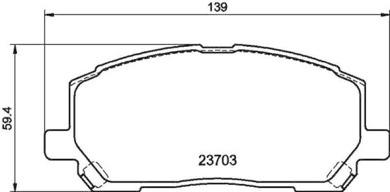 HELLA Bremsbelagsatz, Scheibenbremse 8DB 355 011-161