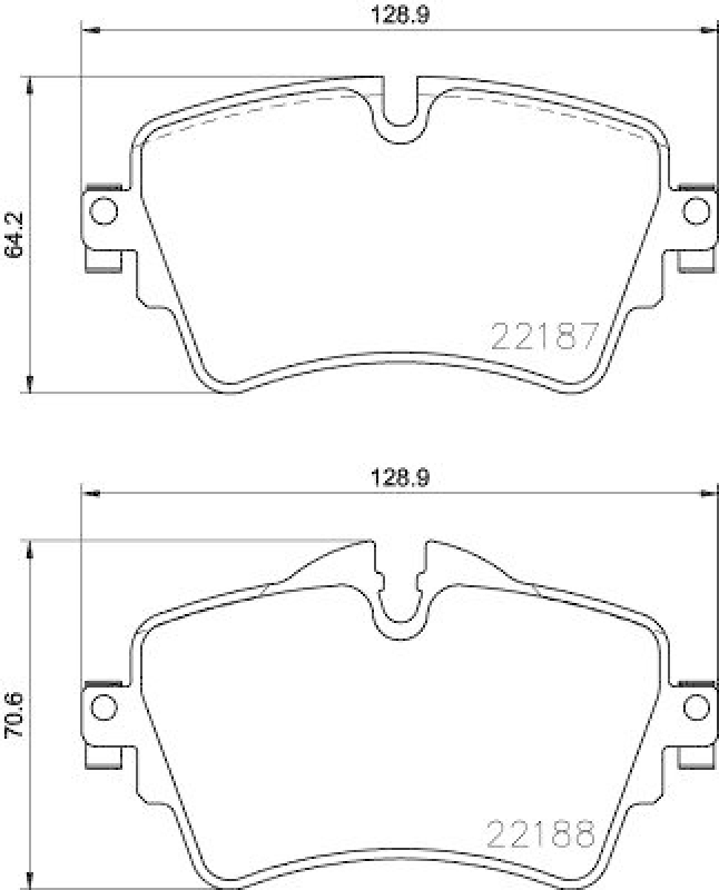 HELLA Bremsbelagsatz, Scheibenbremse 8DB 355 023-091