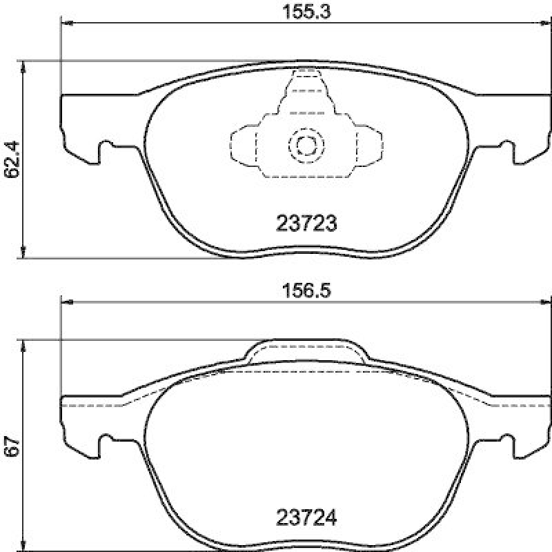 HELLA Bremsbelagsatz, Scheibenbremse 8DB 355 011-191