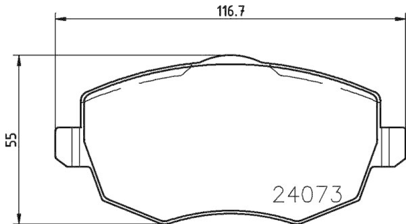 HELLA Bremsbelagsatz, Scheibenbremse 8DB 355 011-231