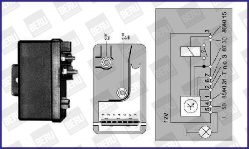 BorgWarner (BERU) Relay, glow plug system