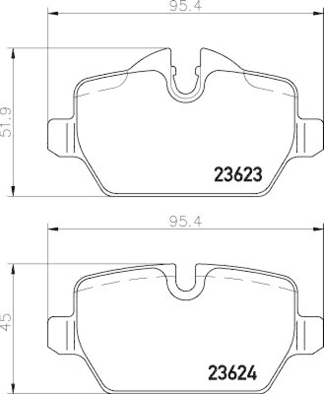 HELLA Bremsbelagsatz, Scheibenbremse 8DB 355 011-271