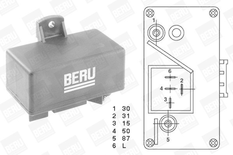 BorgWarner (BERU) Relay, glow plug system