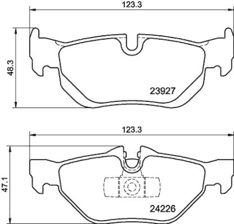 HELLA Bremsbelagsatz, Scheibenbremse 8DB 355 011-301