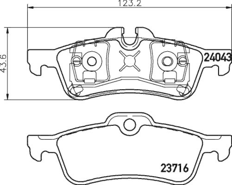 HELLA Bremsbelagsatz, Scheibenbremse 8DB 355 011-351