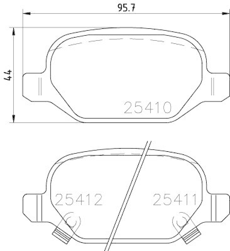 HELLA Bremsbelagsatz, Scheibenbremse 8DB 355 023-271