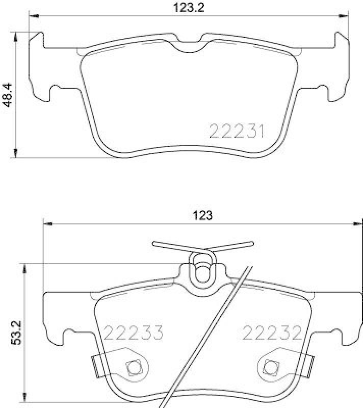 HELLA Bremsbelagsatz, Scheibenbremse 8DB 355 023-301