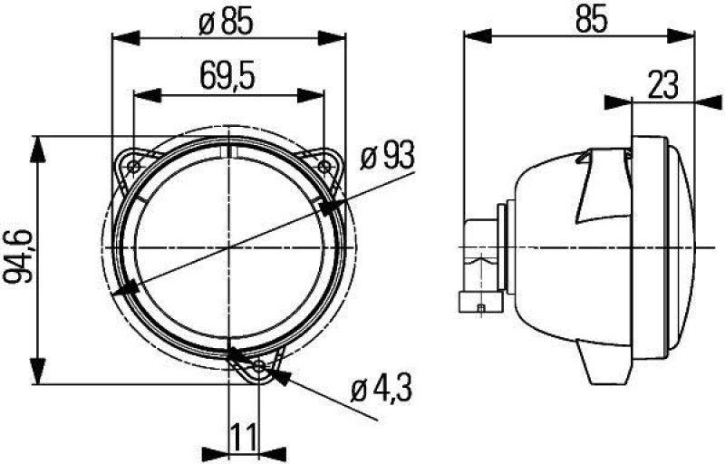 HELLA Arbeitsscheinwerfer 1G0 996 176-061