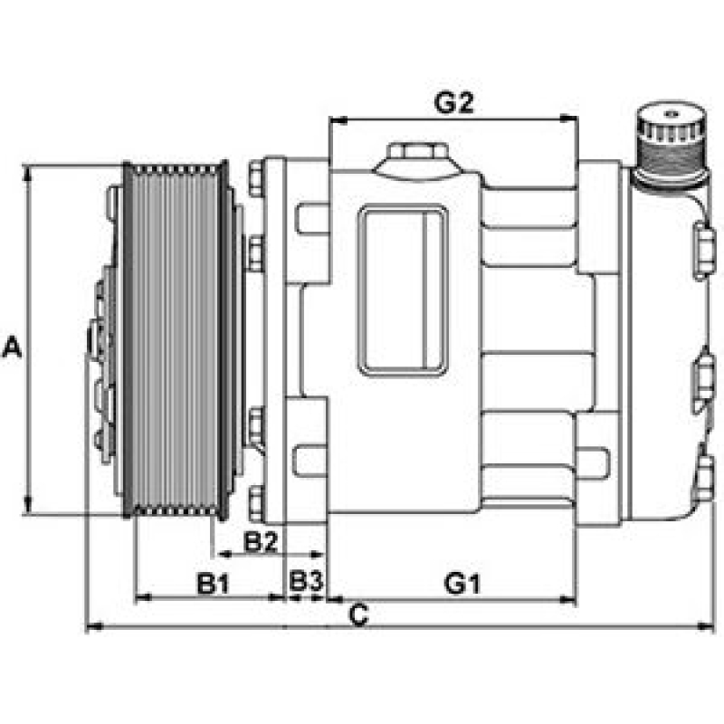 HC-Cargo Kompressor, Klimaanlage