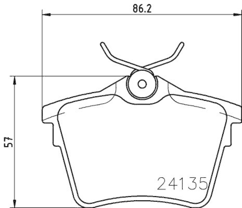 HELLA Bremsbelagsatz, Scheibenbremse 8DB 355 011-501