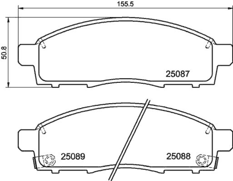 HELLA Bremsbelagsatz, Scheibenbremse 8DB 355 023-401