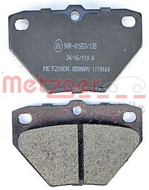 METZGER Bremsbelagsatz, Scheibenbremse GREENPARTS 1170160