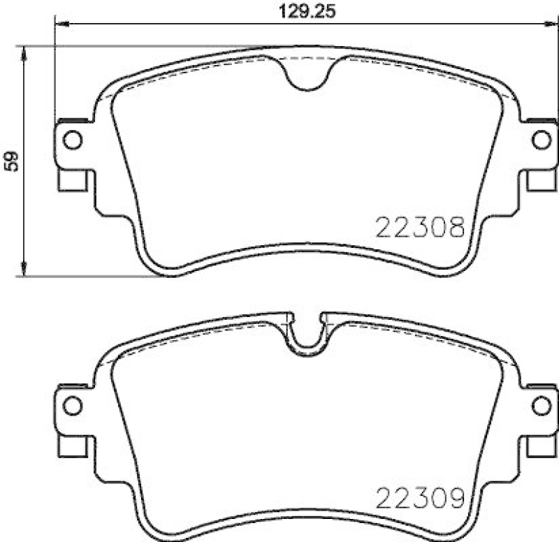 HELLA Bremsbelagsatz, Scheibenbremse 8DB 355 024-791