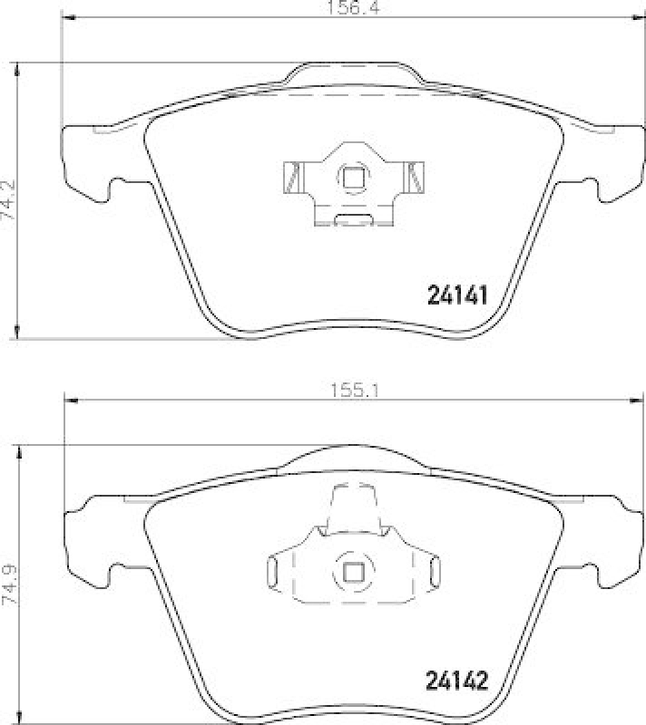 HELLA Bremsbelagsatz, Scheibenbremse 8DB 355 011-721