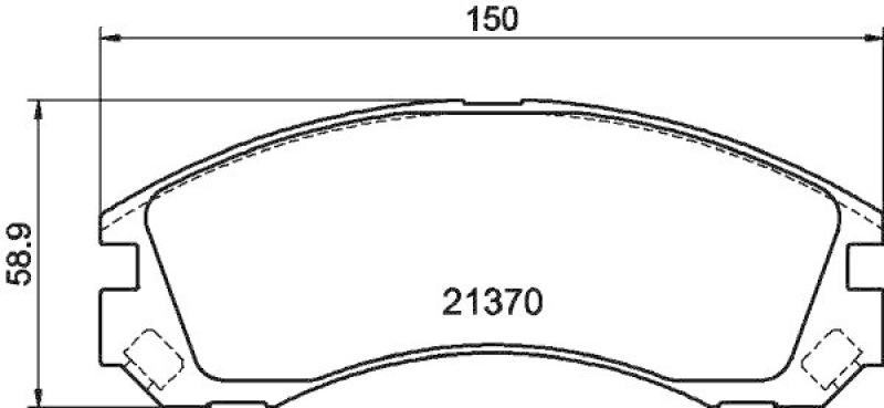 HELLA Bremsbelagsatz, Scheibenbremse 8DB 355 011-751