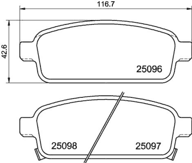 HELLA Bremsbelagsatz, Scheibenbremse 8DB 355 024-861