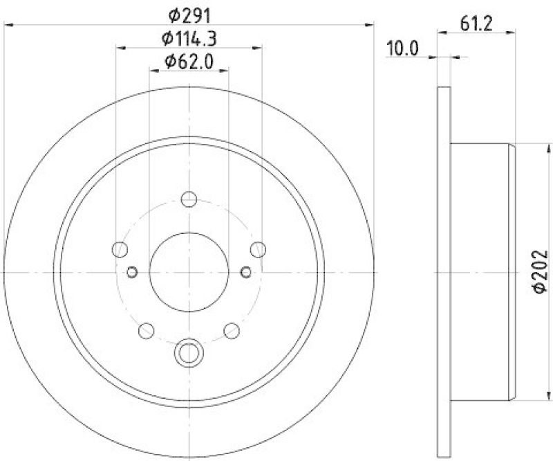 2x HELLA Bremsscheibe PRO 8DD 355 115-711