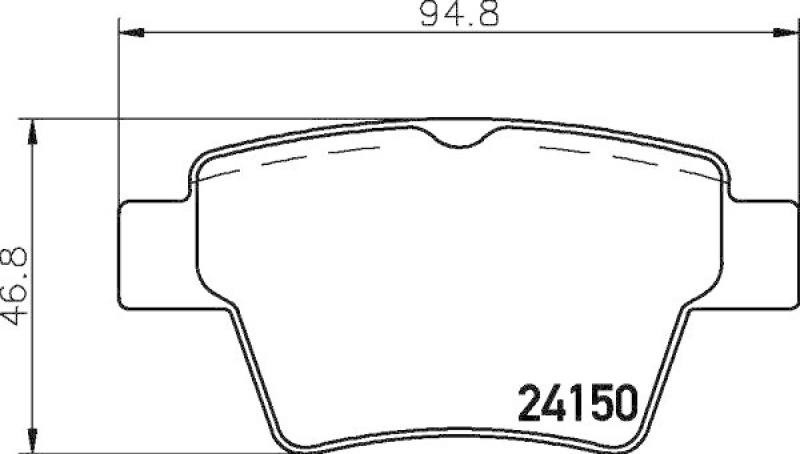 HELLA Bremsbelagsatz, Scheibenbremse 8DB 355 011-821