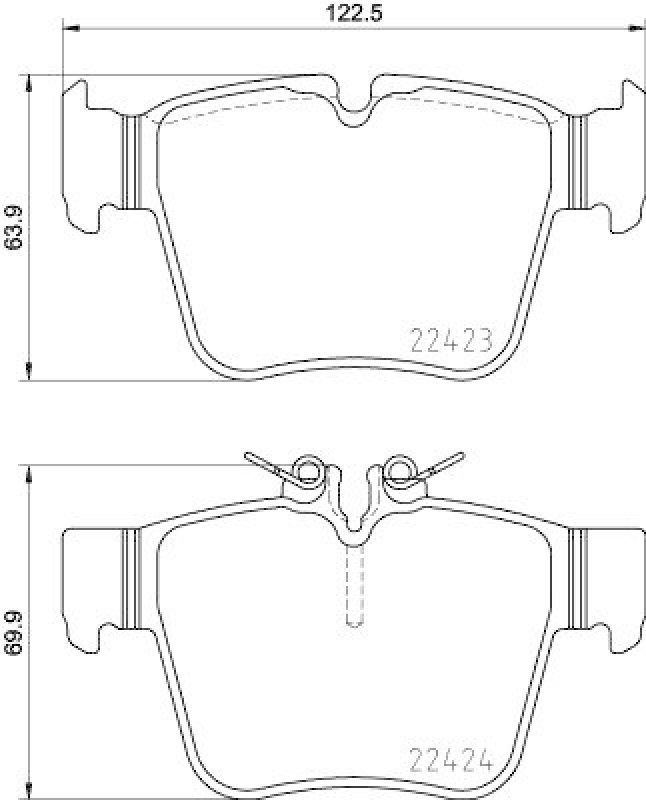HELLA Bremsbelagsatz, Scheibenbremse 8DB 355 024-991
