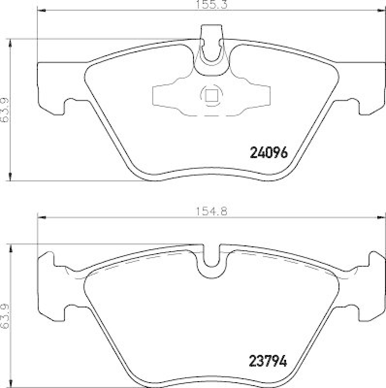 HELLA Bremsbelagsatz, Scheibenbremse 8DB 355 011-941