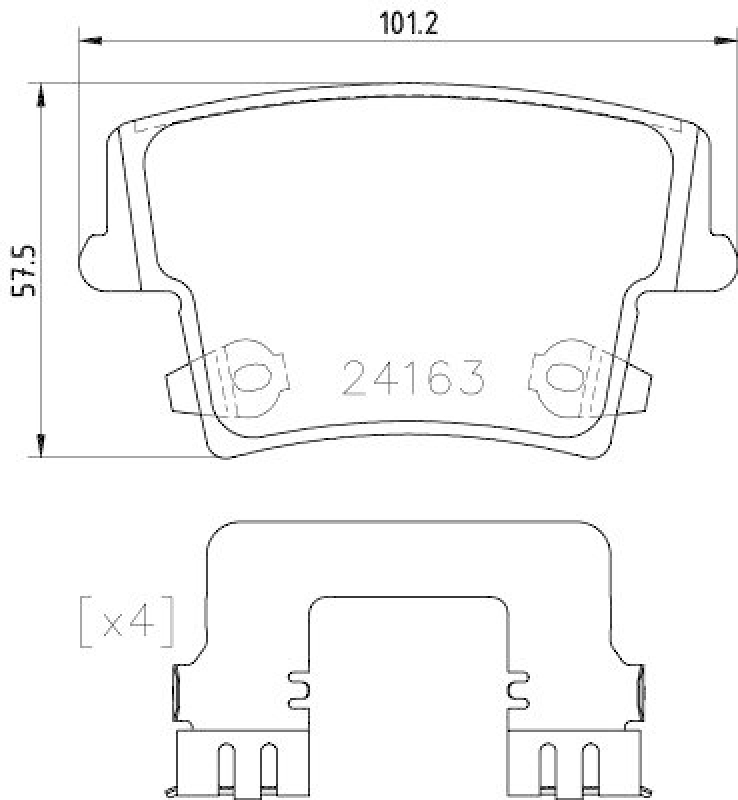HELLA Bremsbelagsatz, Scheibenbremse 8DB 355 025-051