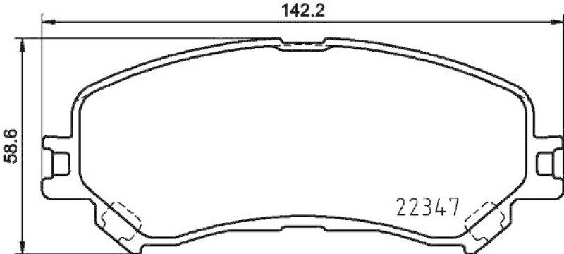 HELLA Bremsbelagsatz, Scheibenbremse 8DB 355 025-081