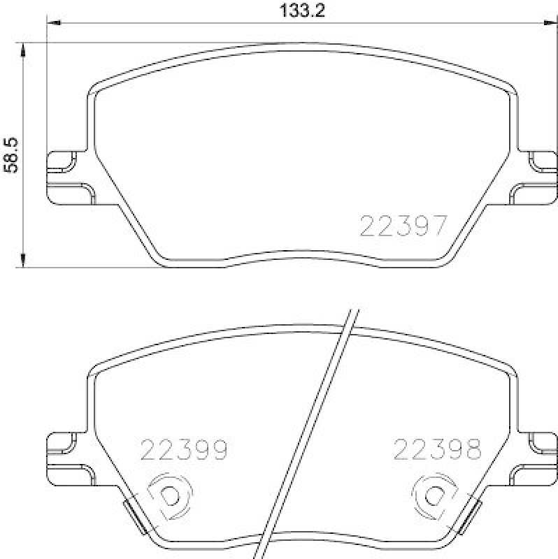 HELLA Bremsbelagsatz, Scheibenbremse 8DB 355 025-111