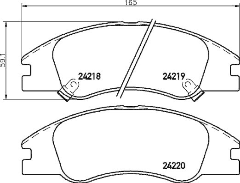 HELLA Bremsbelagsatz, Scheibenbremse 8DB 355 012-041