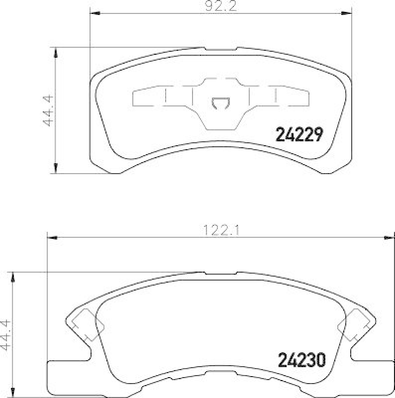 HELLA Bremsbelagsatz, Scheibenbremse 8DB 355 012-051