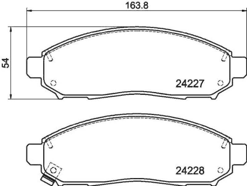 HELLA Bremsbelagsatz, Scheibenbremse 8DB 355 012-071