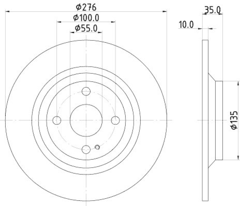 2x HELLA Bremsscheibe PRO 8DD 355 116-071