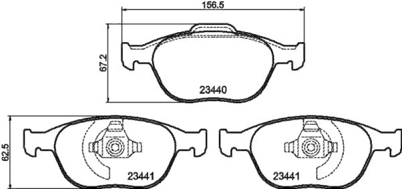 HELLA Bremsbelagsatz, Scheibenbremse 8DB 355 012-111