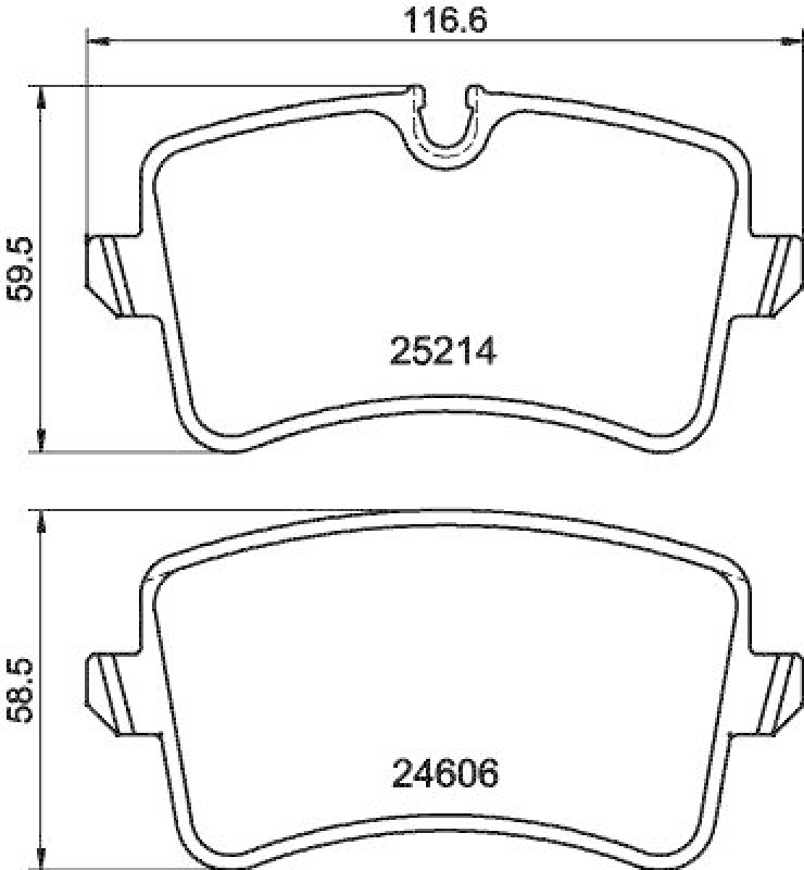 HELLA Bremsbelagsatz, Scheibenbremse 8DB 355 025-311