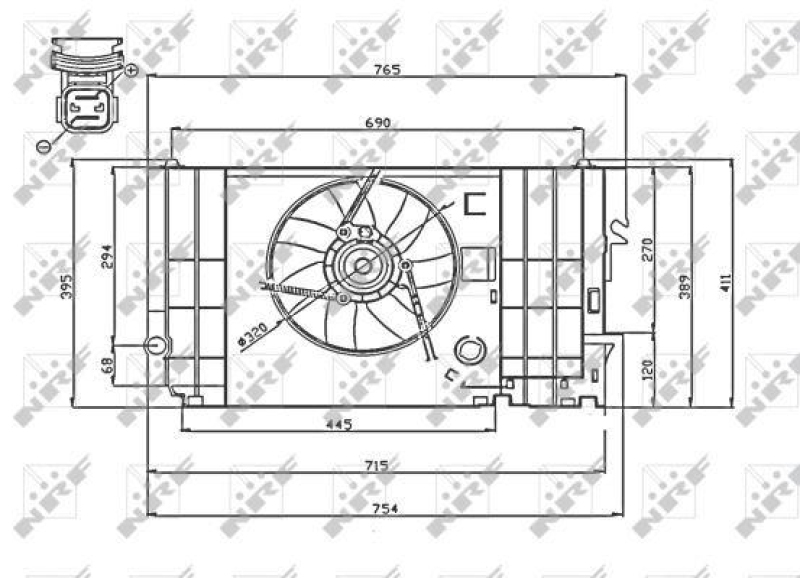 NRF Fan, radiator