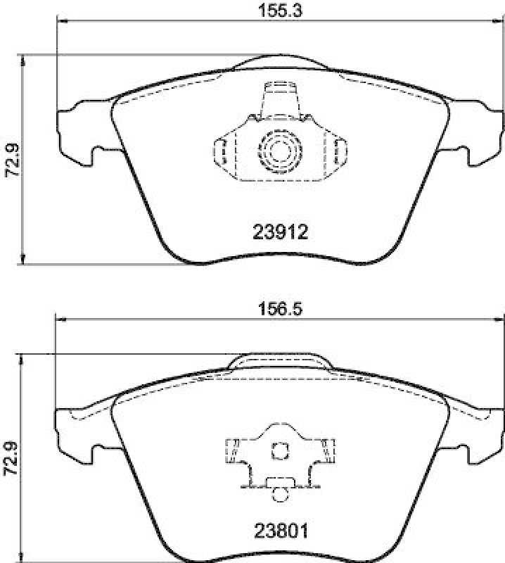 HELLA Bremsbelagsatz, Scheibenbremse 8DB 355 012-281