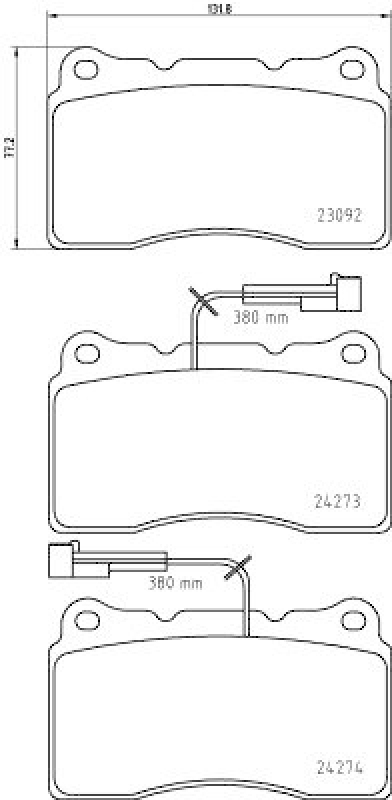 HELLA Bremsbelagsatz, Scheibenbremse 8DB 355 012-291