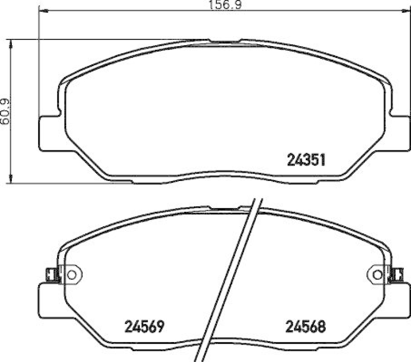 HELLA Bremsbelagsatz, Scheibenbremse 8DB 355 012-371
