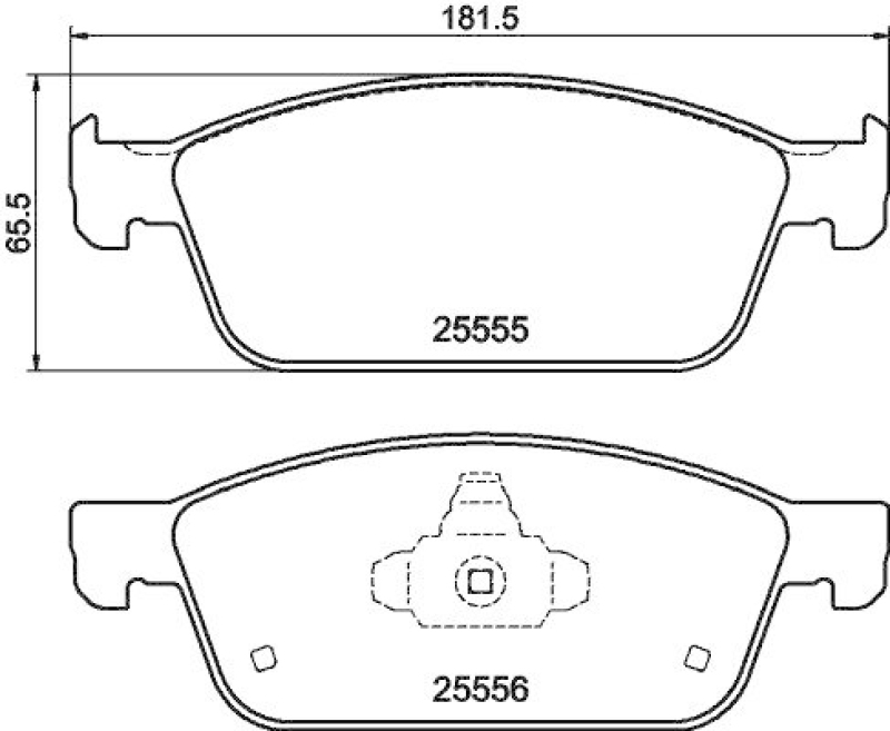 HELLA Bremsbelagsatz, Scheibenbremse 8DB 355 025-511