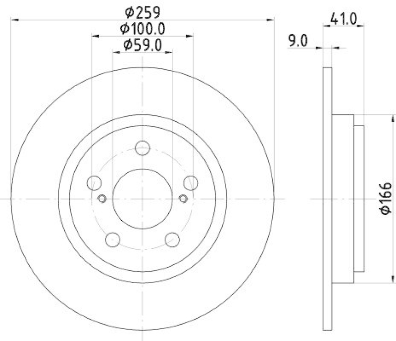 2x HELLA Bremsscheibe 8DD 355 116-401