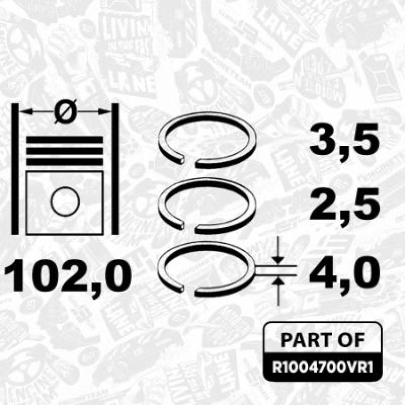 ET ENGINETEAM Piston Ring Kit