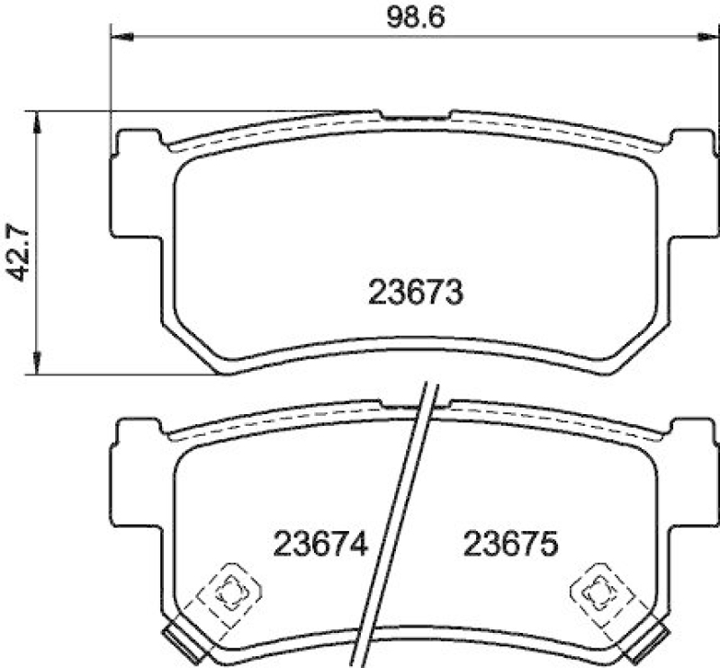 HELLA Bremsbelagsatz, Scheibenbremse 8DB 355 012-501