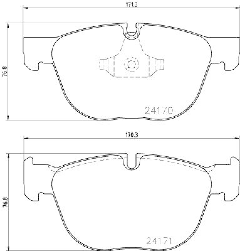 HELLA Bremsbelagsatz, Scheibenbremse 8DB 355 012-541