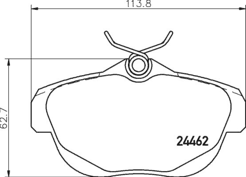 HELLA Bremsbelagsatz, Scheibenbremse 8DB 355 012-881
