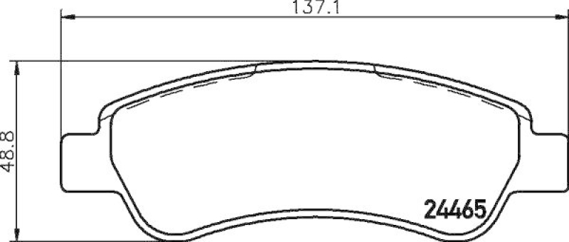 HELLA Bremsbelagsatz, Scheibenbremse 8DB 355 012-911