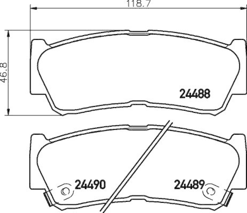 HELLA Bremsbelagsatz, Scheibenbremse 8DB 355 013-081