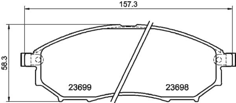 HELLA Bremsbelagsatz, Scheibenbremse 8DB 355 013-141